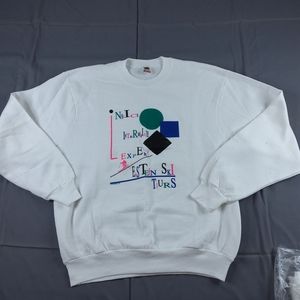 Vintage Fruit of the Loom Novice Expert Eastern Ski Tours Sweatshirt Size Large